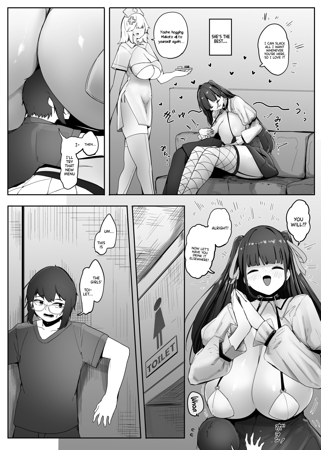 Hentai Manga Comic-The Girls At The Store Are Big And Clingy-Read-6